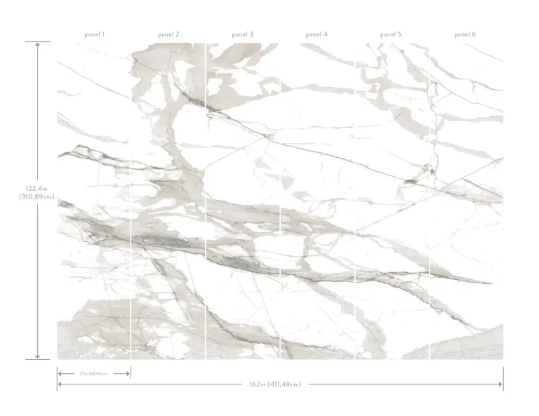 Imperial Marble Wall Mural - Neutral — Ảnh 2