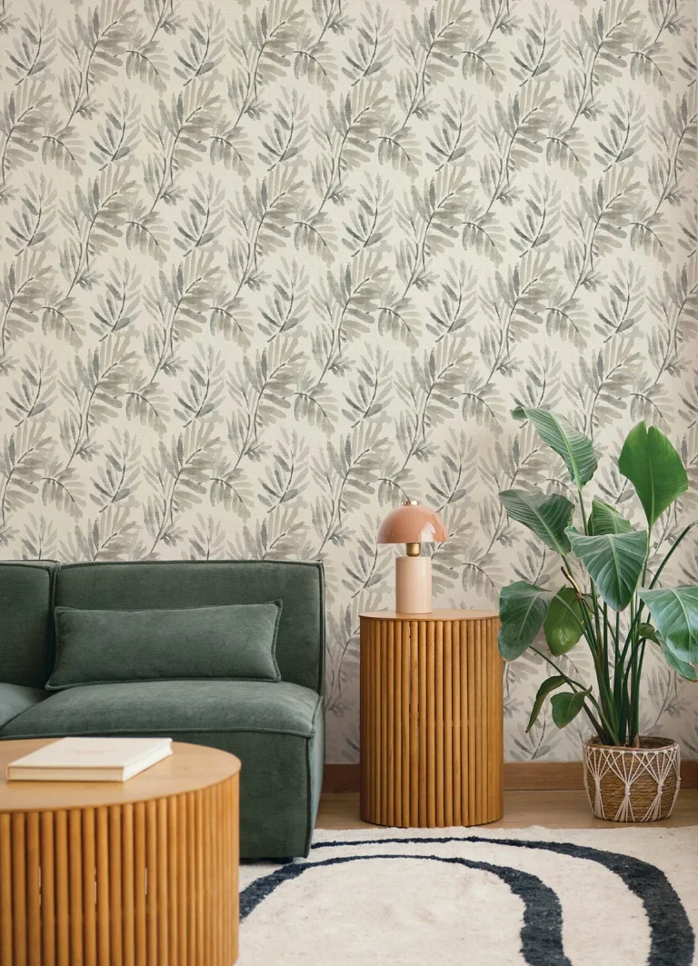 Serenade Ferns Wallpaper - Grey — Ảnh 2
