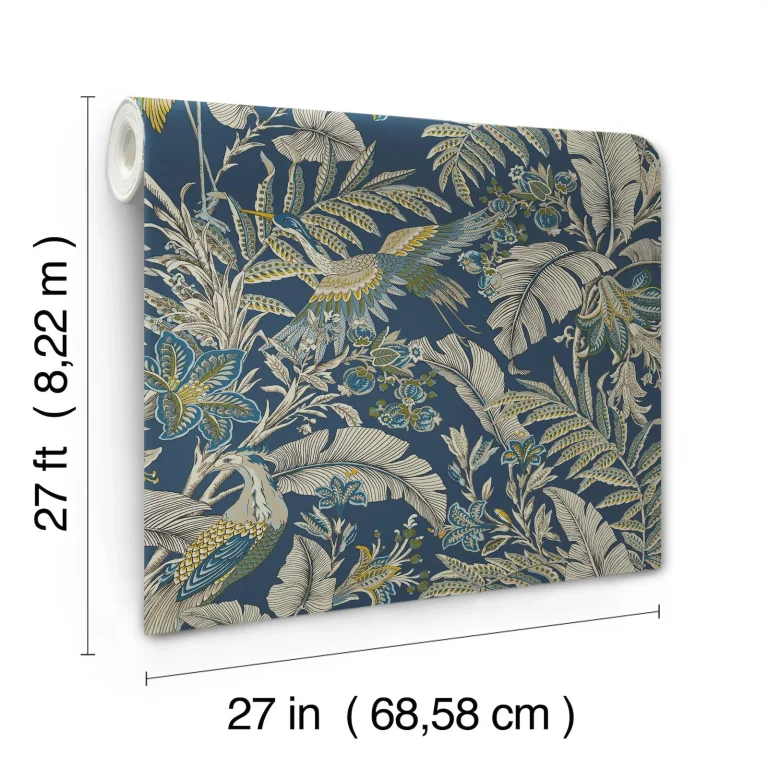 Heronwood Wallpaper - Navy — Ảnh 4