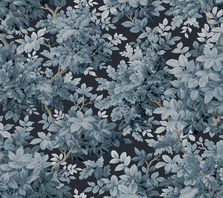 Greenwood Deciduous Wallpaper - Dark Blue — Ảnh 5