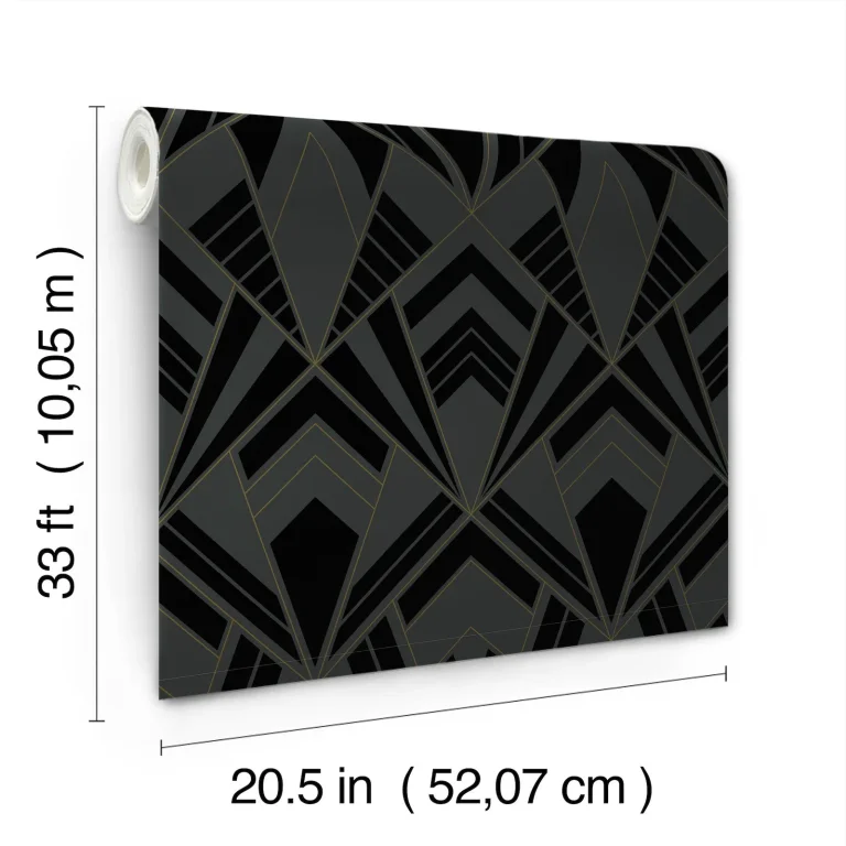 Allenby Flocked Wallpaper - Black — Ảnh 2