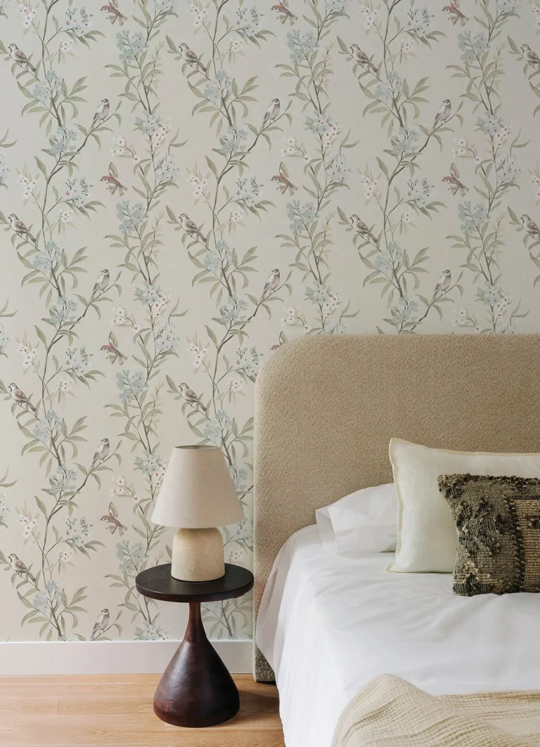 Chesapeake Tea Olive Finch Frolic Wallpaper - Beige — Ảnh 5