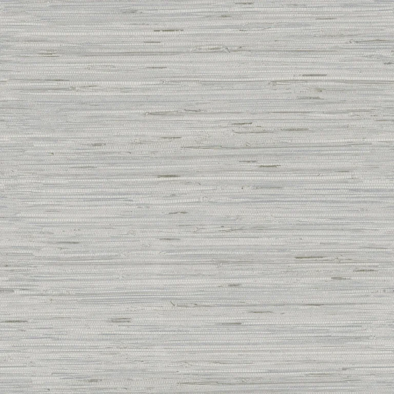 Lustrous Grasscloth Wallpaper - White/Silver — Image 3