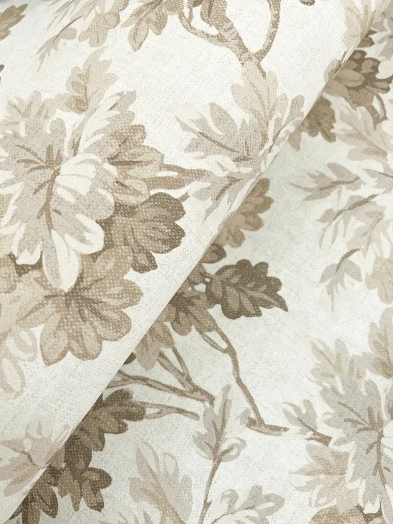 Oakcliff Leaf Trail Wallpaper - Taupe — Image 4