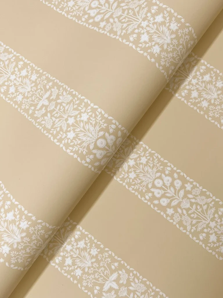 Rifle Paper Co. Estee Stripe Wallpaper - Gold — Image 3