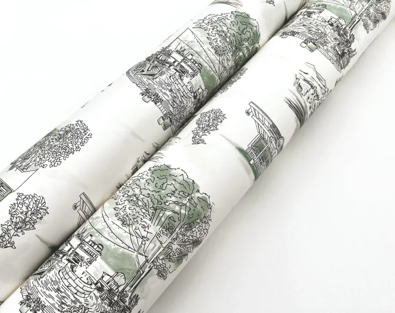Modern Vista Toile Wallpaper - Evergreen — Ảnh 4