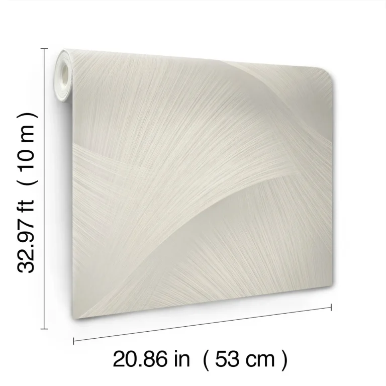Etched Reeds Abstract Wallpaper - Light Grey — Ảnh 3