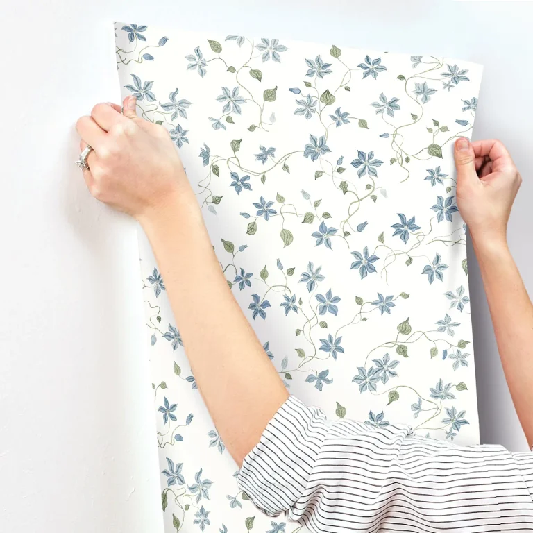 Betsy Floral Trail Wallpaper - Blue — Ảnh 8