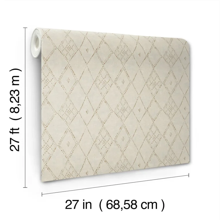 Souk Diamonds Wallpaper - Taupe/Gold — Ảnh 2