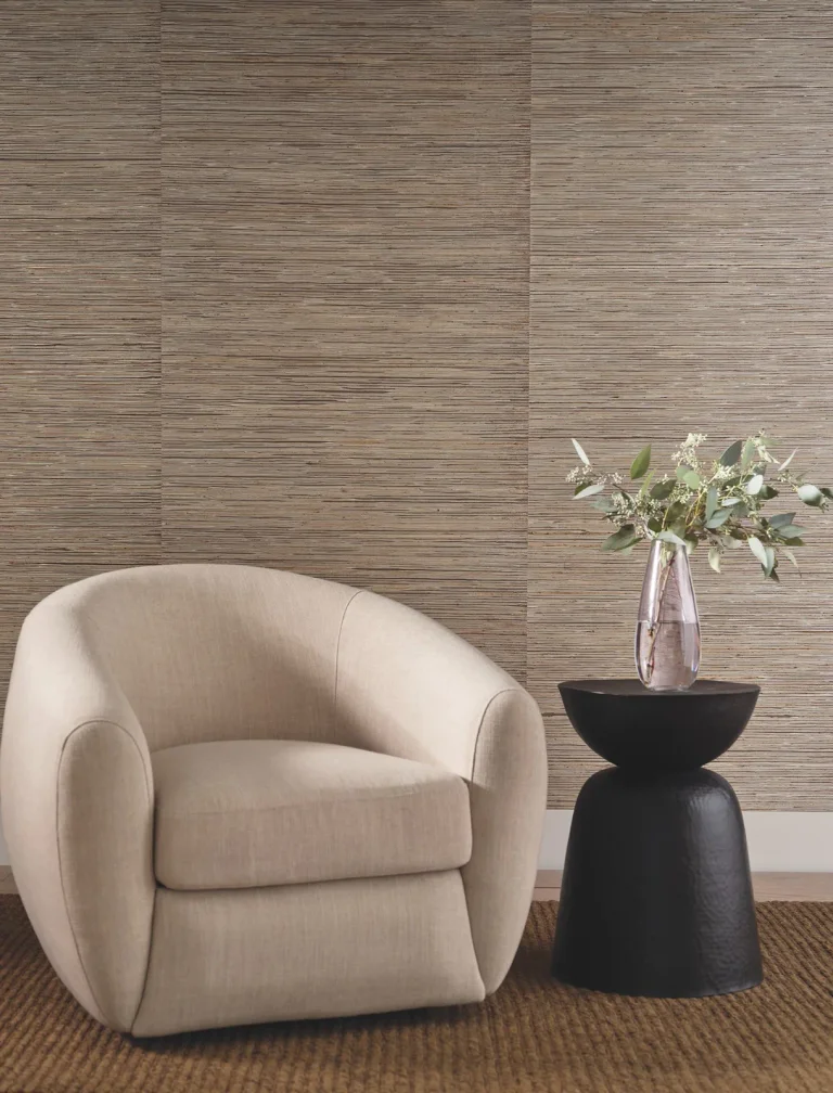 Candice Olson Bamboo Hemp Blend Wallpaper - Taupe — Image 5