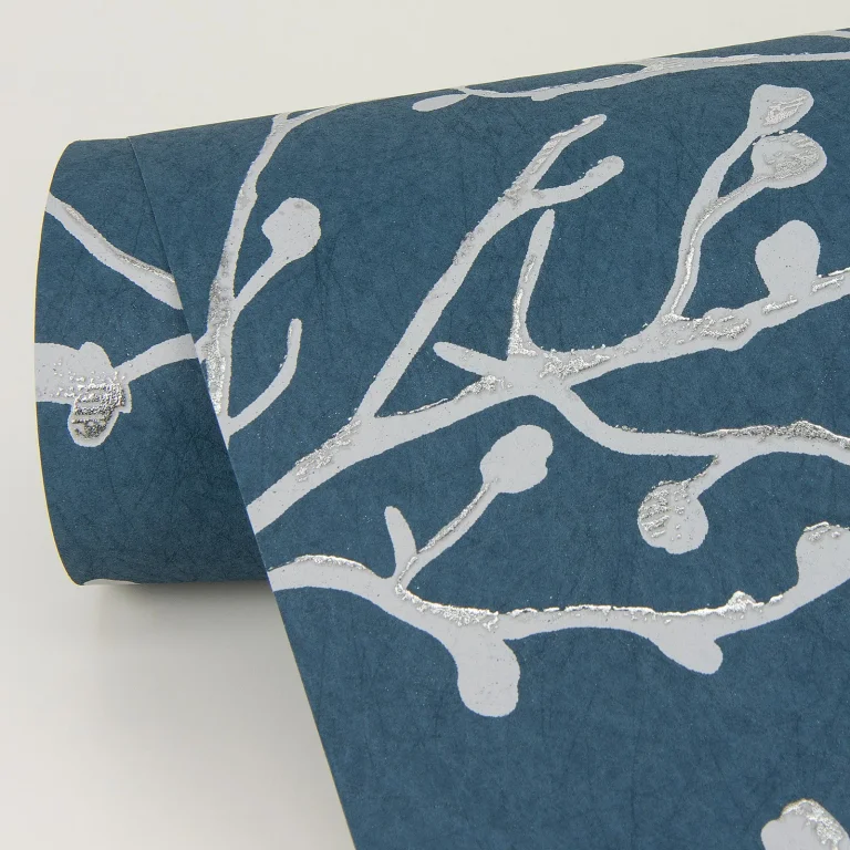 Koura Budding Branches Wallpaper - Sapphire