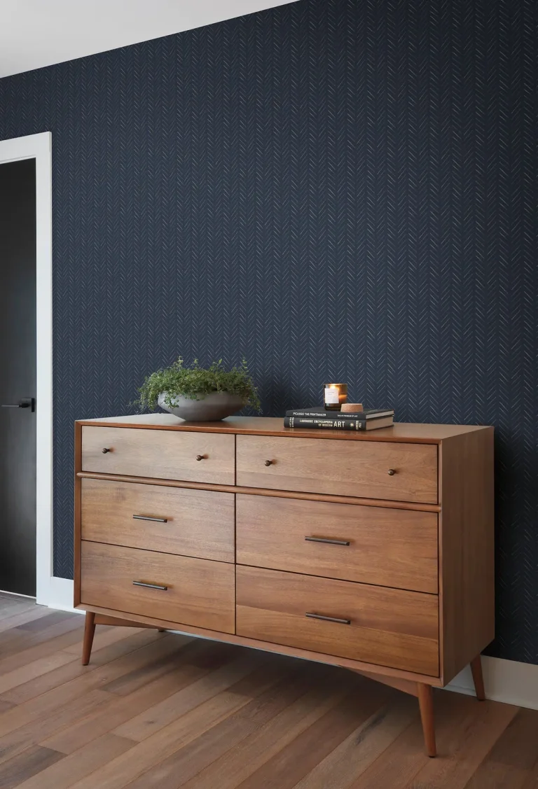 Magnolia Home Pick-Up Sticks Peel and Stick Wallpaper - White On Navy — Ảnh 3