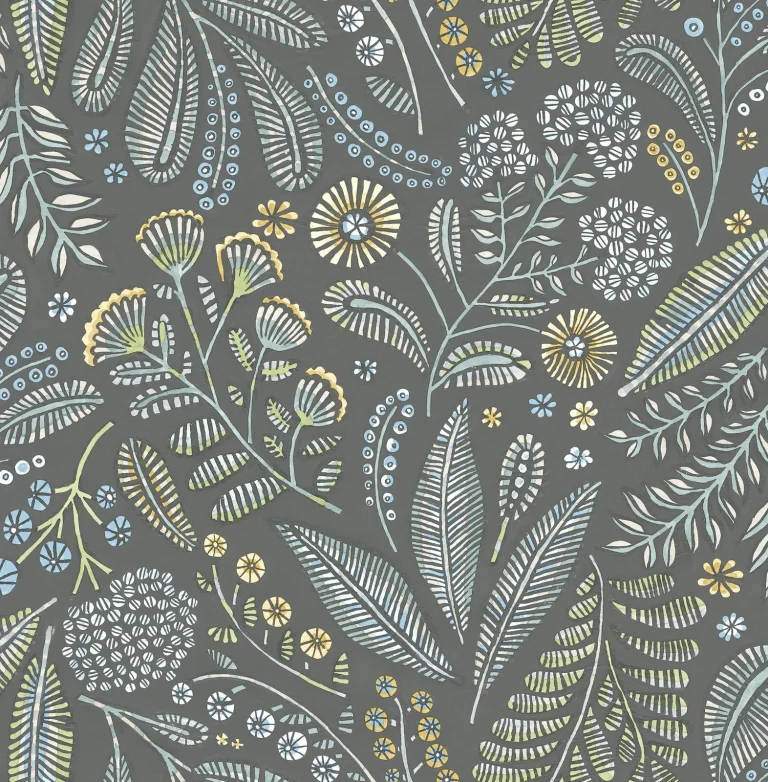 Briar Floral Wallpaper - Grey — Ảnh 3