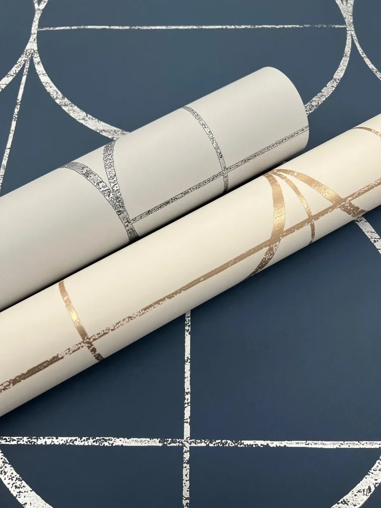 Sun Circles Wallpaper - Blue/Silver — Ảnh 3