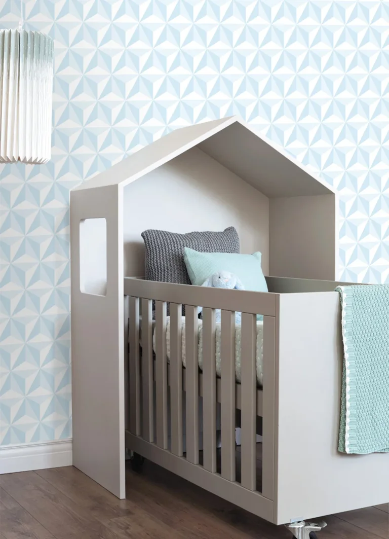 Chesapeake Adella Geometric Wallpaper - Sky Blue — Image 7