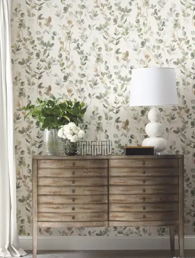 Candice Olson Joyful Eucalpytus Wallpaper - Green