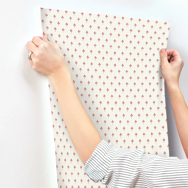 Magnolia Home Charm Wallpaper - Red — Ảnh 3