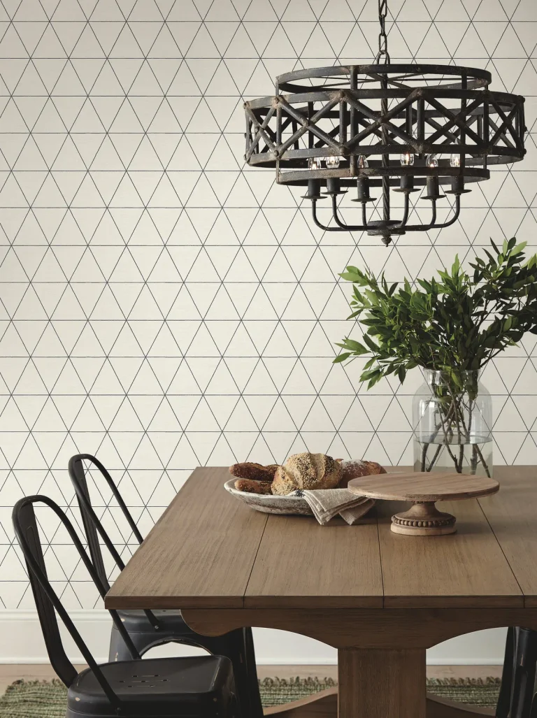 Magnolia Home Ridge Wallpaper - White/Black — Image 3