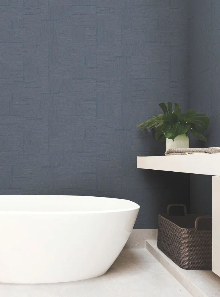 Contour Wallpaper - Navy — Image 4