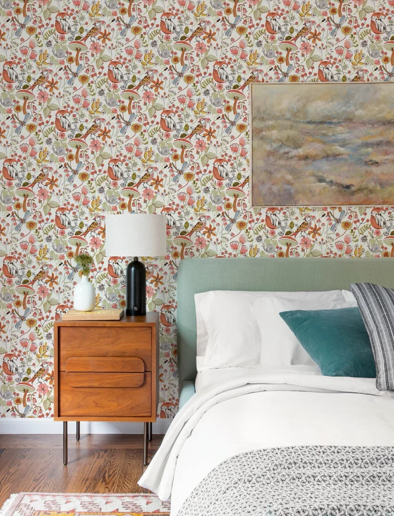 Wonder Woodland Animals Wallpaper - Coral — Ảnh 7