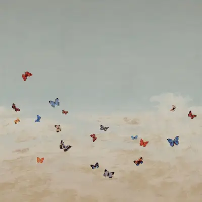 Digital Murals Butterfly Sky