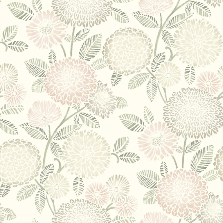Chesapeake Zalipie Floral Trail Wallpaper - Blush — Ảnh 4