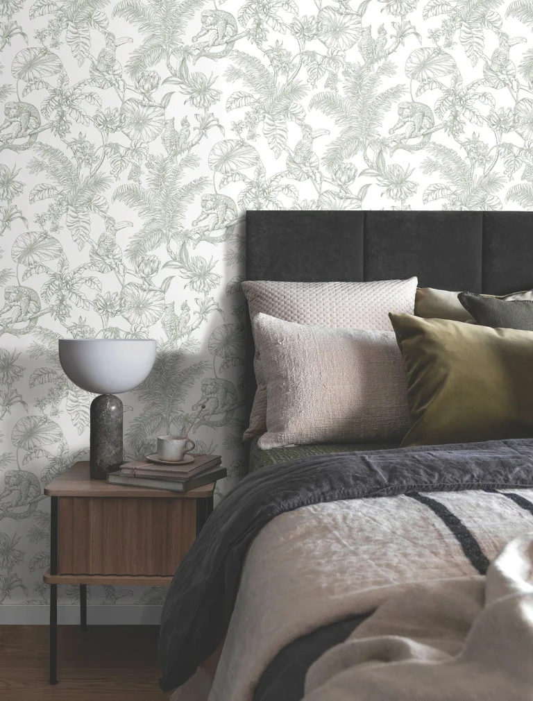 Tropical Sketch Toile Wallpaper - Forest — Ảnh 6