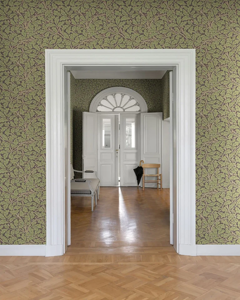 Oak Tree Leaf Wallpaper - Plum — Ảnh 2