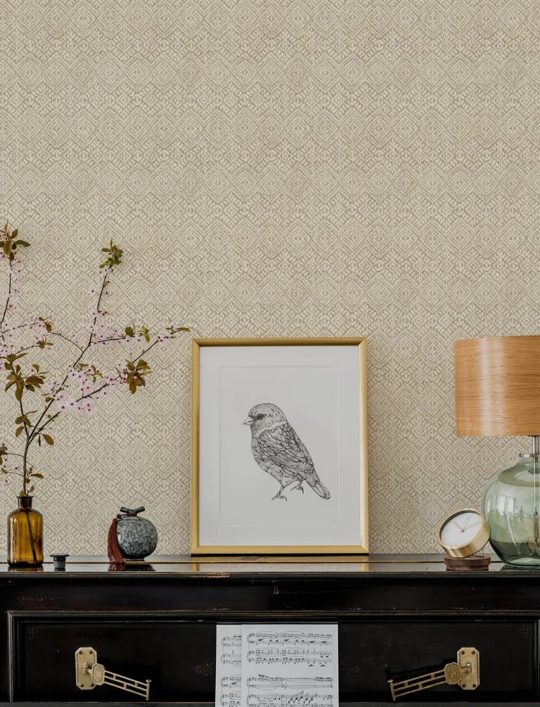 Gallivant Woven Geometric Wallpaper - Neutral — Image 2