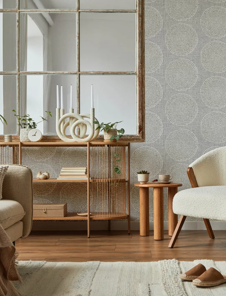 Salma Medallion Wallpaper - Grey — Image 5