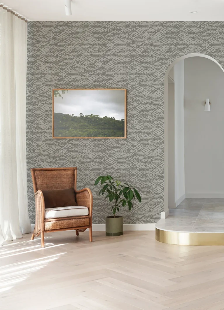 Helene Glitter Geometric Wallpaper - Pewter — Ảnh 4