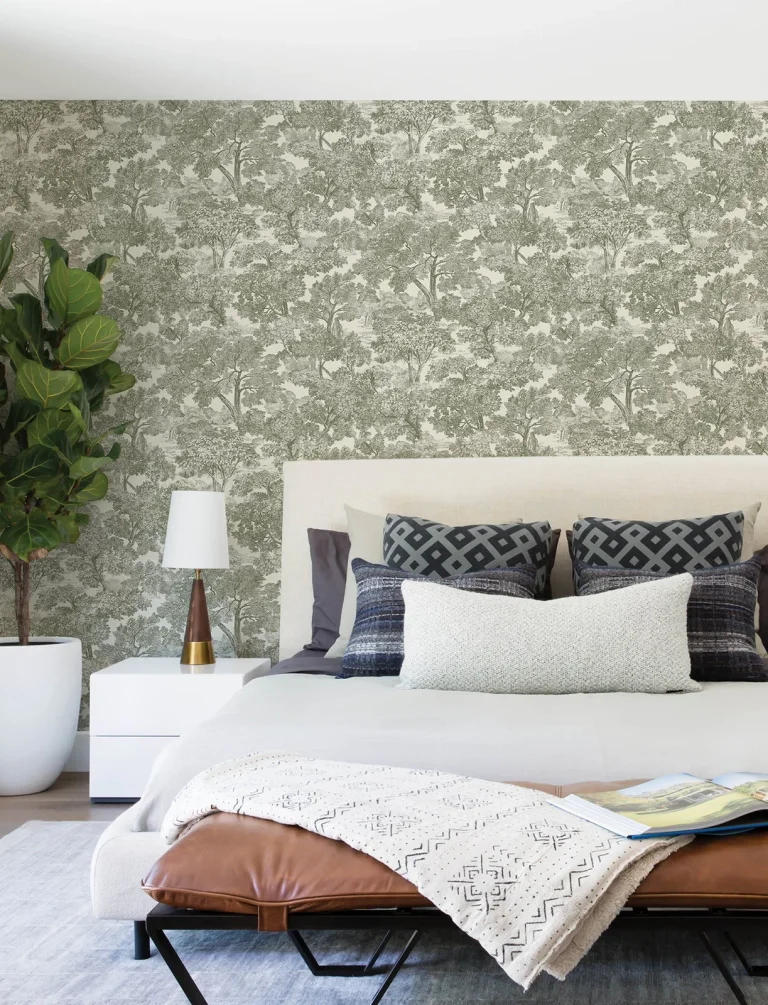 Chesapeake Spinney Toile Wallpaper - Green — Ảnh 2
