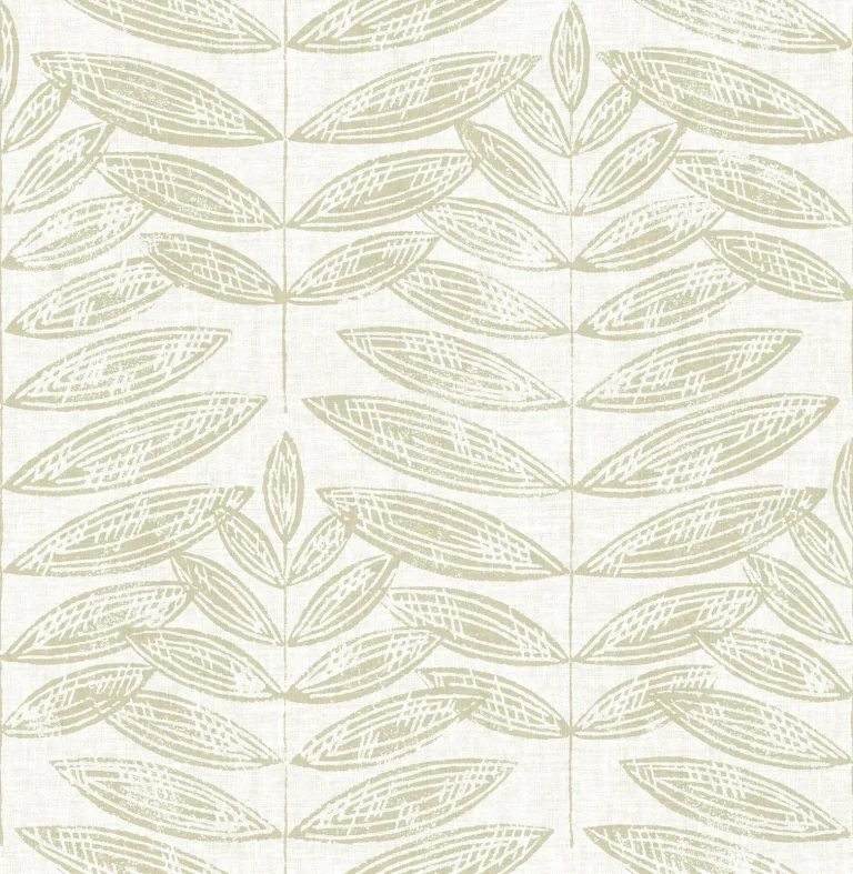Akira Leaf Wallpaper - Taupe — Image 4