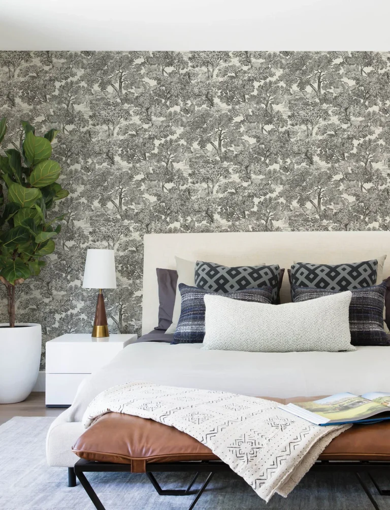Chesapeake Spinney Toile Wallpaper - Black — Ảnh 4