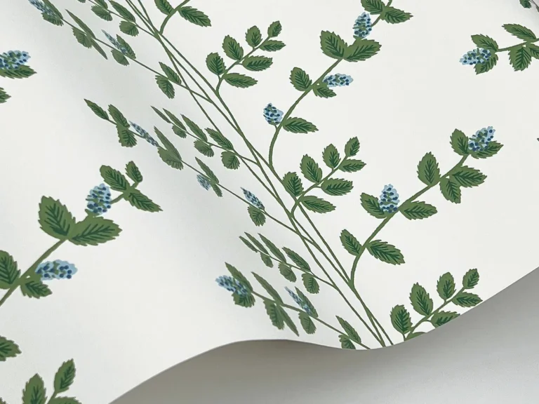 Rifle Paper Co. Climbing Vine Wallpaper - White & Blue — Ảnh 3