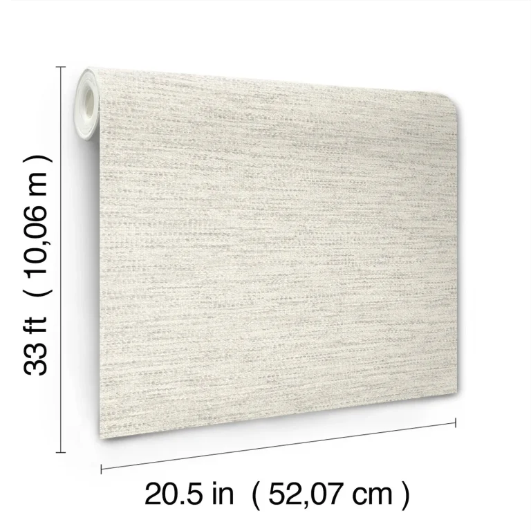 Chesapeake Wool Texture Wallpaper - Light Grey — Ảnh 4