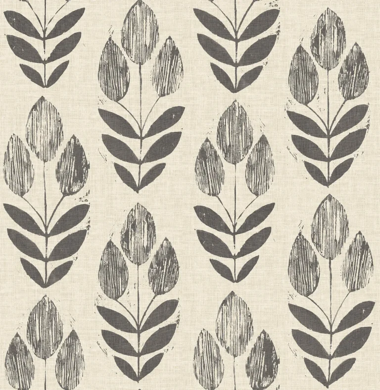 Chesapeake Garland Block Tulip Wallpaper - Black — Ảnh 2