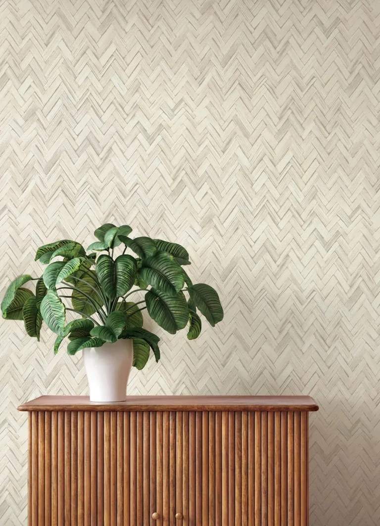 Ellery Herringbone Wallpaper - Beige — Ảnh 6