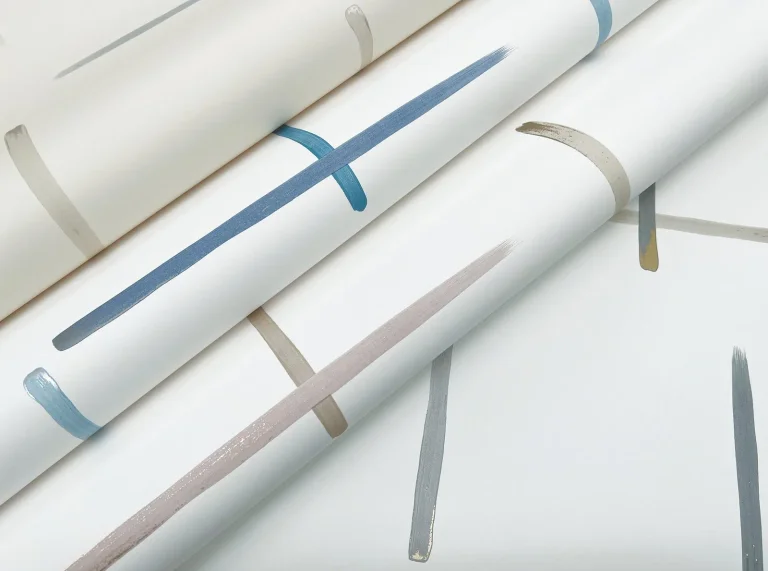 Gilded Sumi-E Wallpaper - Blue/Glint — Ảnh 4