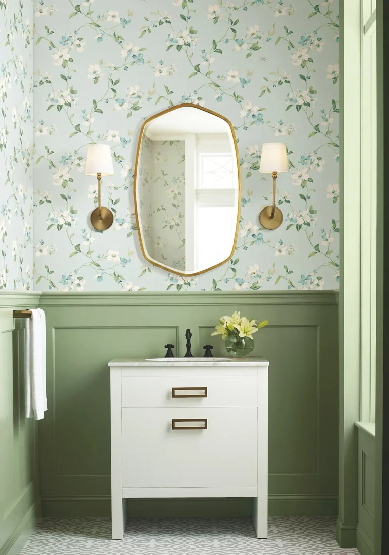 Dogwood Wallpaper - Light Blue — Ảnh 3