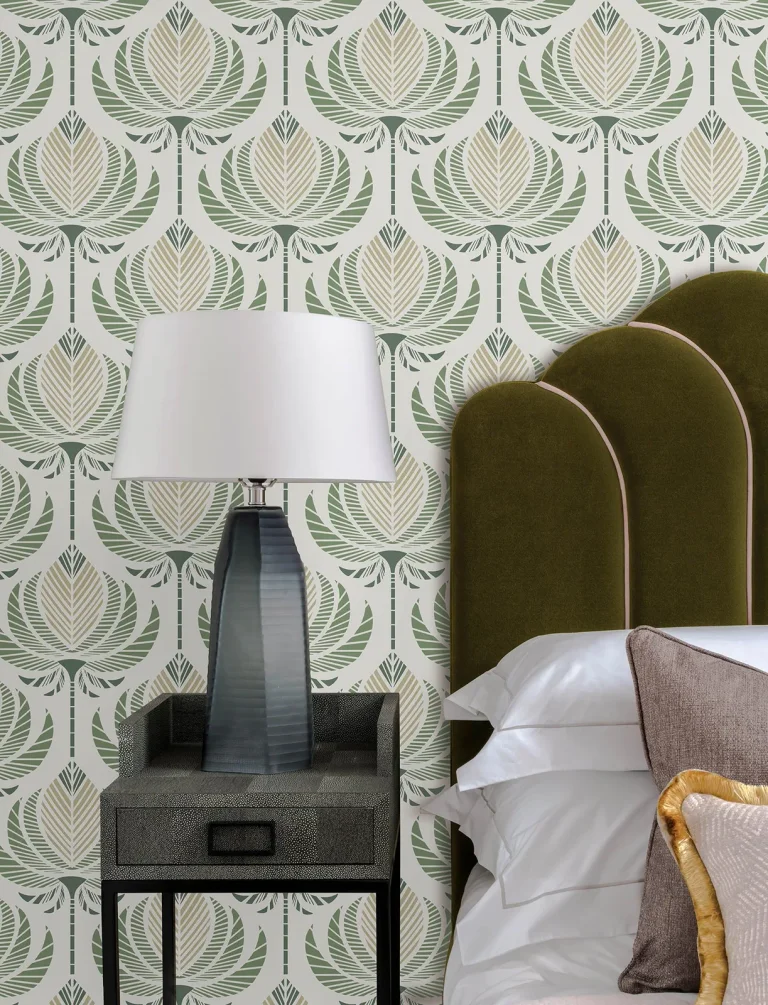 Ferrenby Floral Fan Wallpaper - Green — Ảnh 7