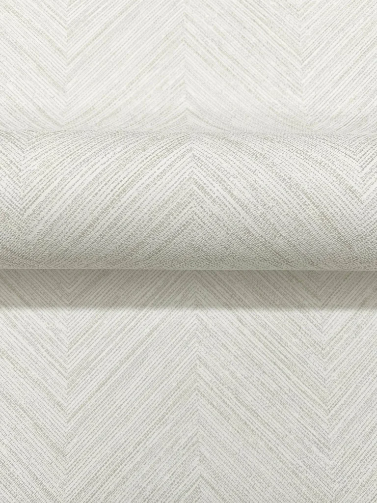 Chesapeake Caladesi Linen Chevron Wallpaper - Light Grey — Image 7