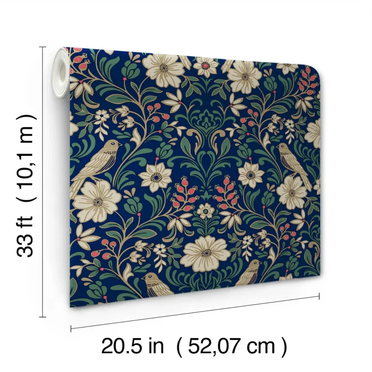 Magnolia Home Colette Wallpaper - Navy — Ảnh 3