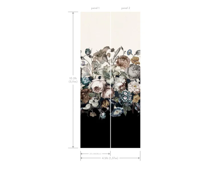 Rachel Rose Wall Mural - White — Ảnh 2