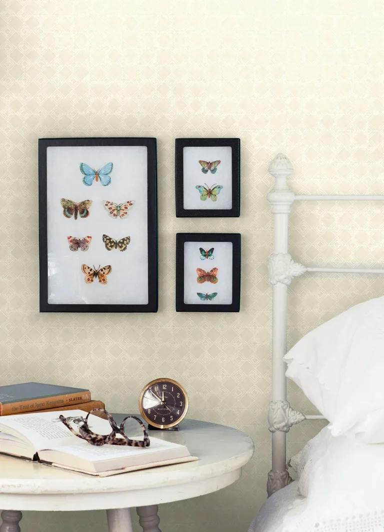 Chesapeake Button Block Geometric Wallpaper - Taupe — Ảnh 3