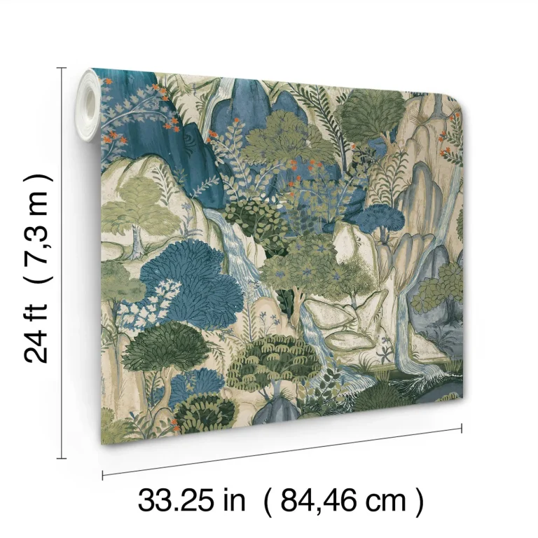 Ronald Redding Falling Waters Scenic Wallpaper - Sapphire — Ảnh 2