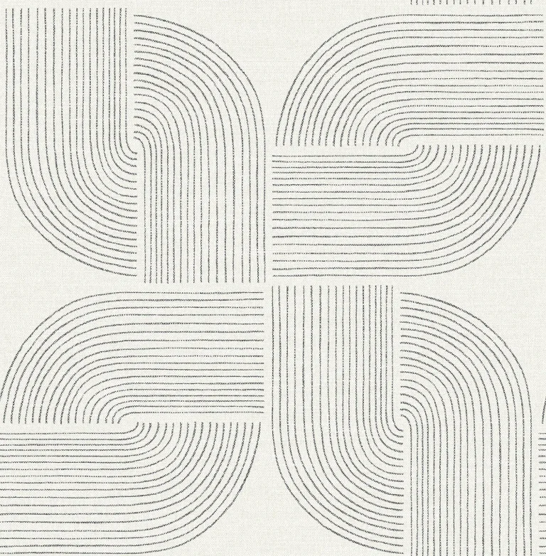 Savoye Spiral Arches Wallpaper - Black — Image 4