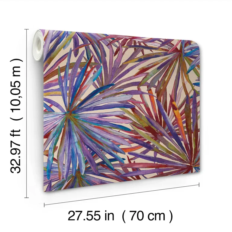 Corifa Palm Leaf Wallpaper - Purple — Ảnh 2