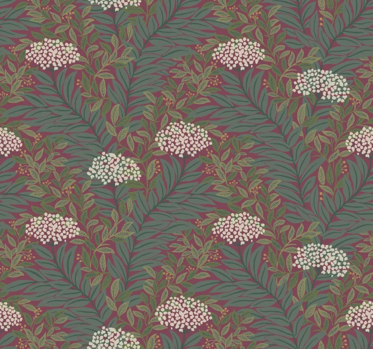 Rifle Paper Co. Highgrove Wallpaper - Burgundy — Image 5