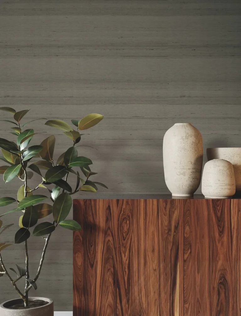 Ronald Redding Silk Road Wallpaper - Warm Silver — Ảnh 3